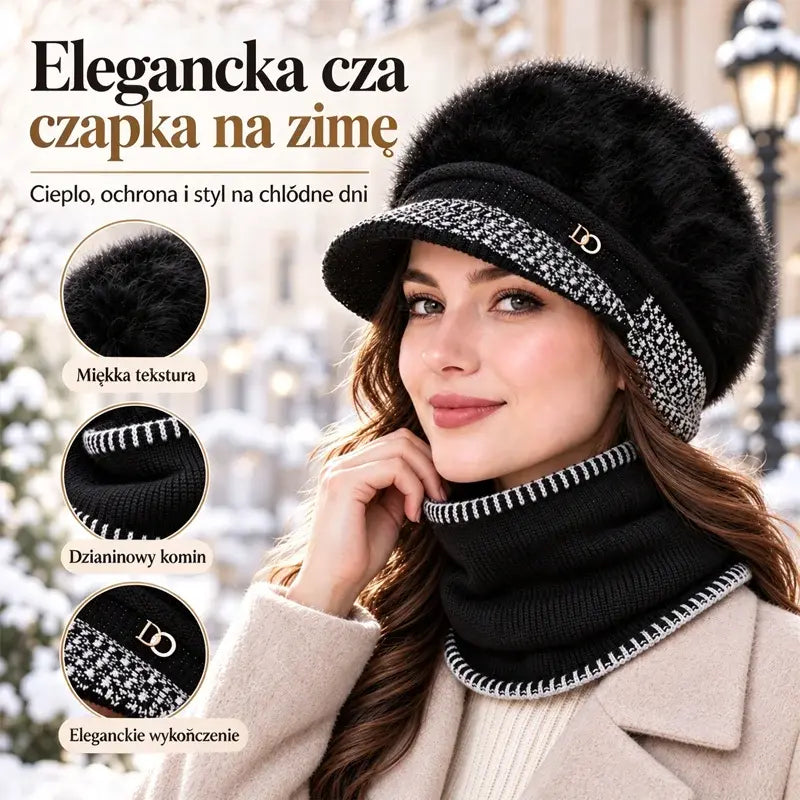 ❄️🔥 Uniwersalna i ciepła czapka jesienno-zimowa z daszkiem i nausznikami.