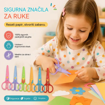 🥰【6 komada - 6 različitih oblika】Samo 23 eura✂️🌈Sigurnosne škare za djecu (za DIY konstrukcije)