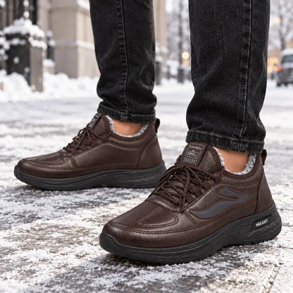 【1 par, tallas 39–45】Botas de invierno para hombre con un grueso forro polar: suaves, ligeras y antideslizantes.