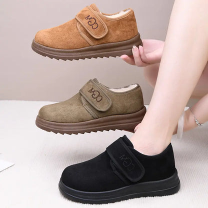 【36-41】Modne, zimowe, krótkie buty w nowym stylu dla kobiet z pluszowymi śniegowcami