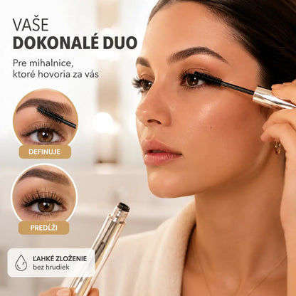 💥🔥【2 kusy】—🤩Najobľúbenejšia možnosť🔥Špeciálna ponuka 2026🔥Sada super predlžujúcej maskary a kulmy