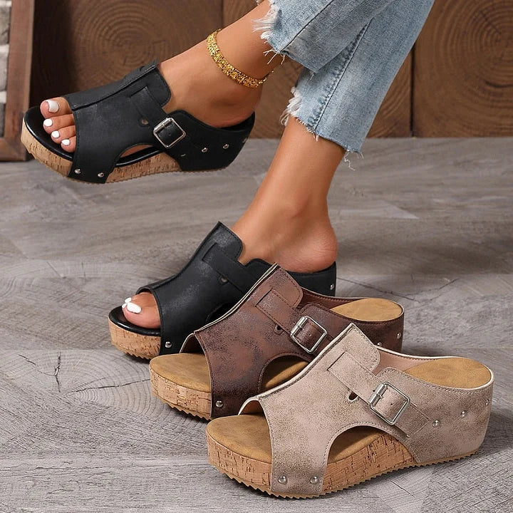 🔥Hit Sprzedaży 【Rabat 50%】👞Modne sandały damskie na platformie z odkrytymi palcami