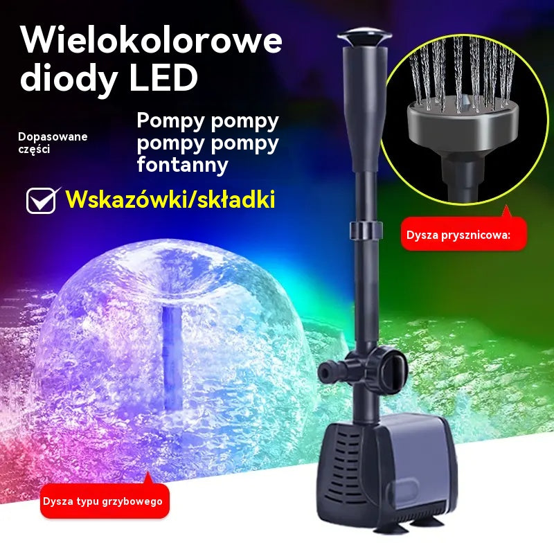 ⛲️Fontanna ogrodowa, staw rybny z pompą zanurzeniową do aquascape (nadaje się do wody o głębokości poniżej 40 cm)