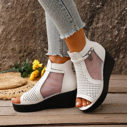 🔥【Rabat 50%】💕【35-41】Letnie damskie sandały na koturnie, prosty obcas - podwyższony obcas zapewnia najwyższy komfort🩰