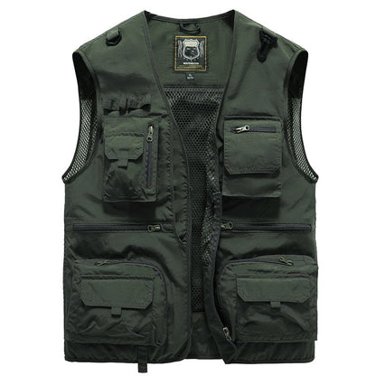 💥💥【Reducere limitată de 80%】【S-5XL】Vestă cu mai multe buzunare pentru îmbrăcăminte de lucru în aer liber de vară