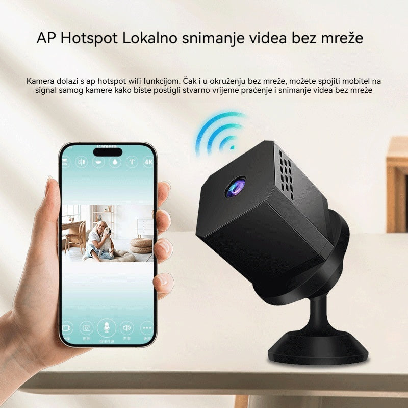 🏠📹🕵️【Direktna sniženja za 25 eura】🔥Mala kvadratna kamera, HD pametna kamera, bežično udaljeno kućno nadzor s WiFi podrškom