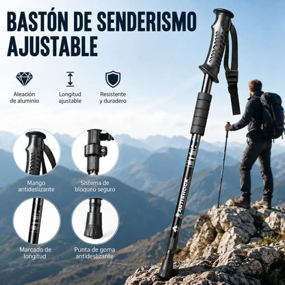 📢¡50% de descuento ⛰️✨Bastones de trekking/bastones de senderismo multifuncionales y ajustables de aleación de aluminio: duraderos, con absorción de impactos y ligeros.