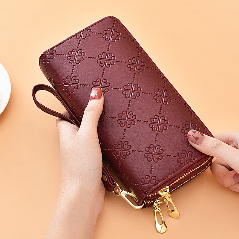 👜✨🔥【45% OFF】Dugi novčanik s dvostrukim patentnim zatvaračem i velikim kapacitetom, dvostruki sloj