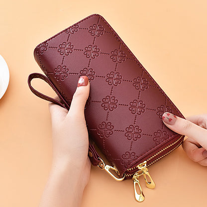 👜✨🔥【45% OFF】Dugi novčanik s dvostrukim patentnim zatvaračem i velikim kapacitetom, dvostruki sloj