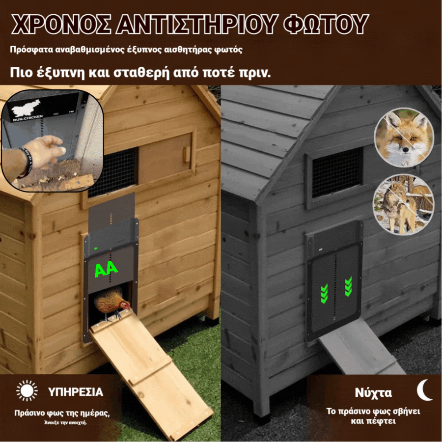 Časovo obmedzená ponuka! 🔥 Automatické dvere kurníka so svetelným senzorom.