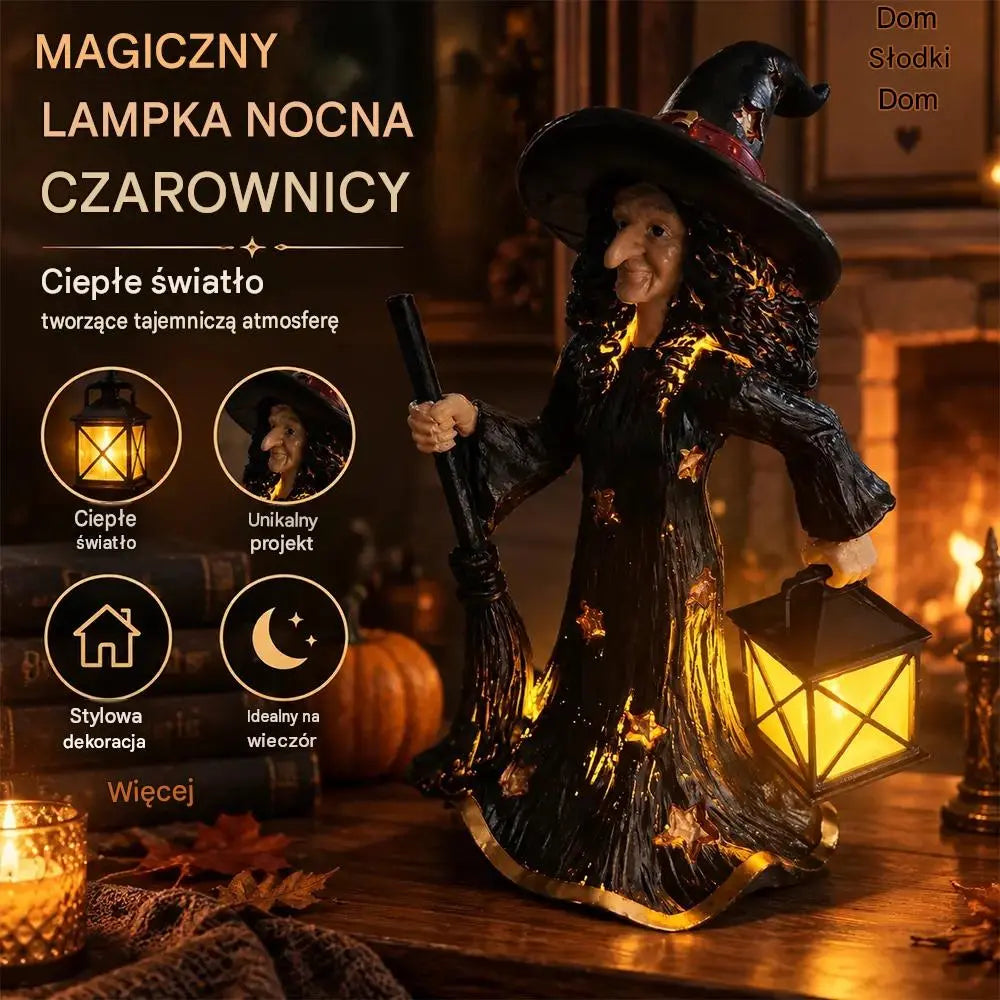 🔥【Rabat 50%】🧙✨Ozdobna lampka nocna „Gwiezdna Wiedźma”