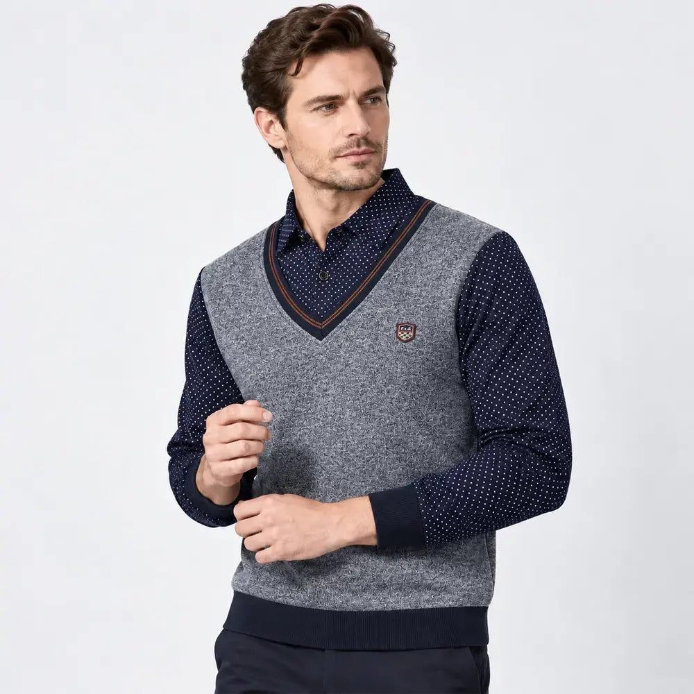 【M-4XL】 Nowa męska koszula dzianinowa z efektem aksamitu – na jesień/zimę