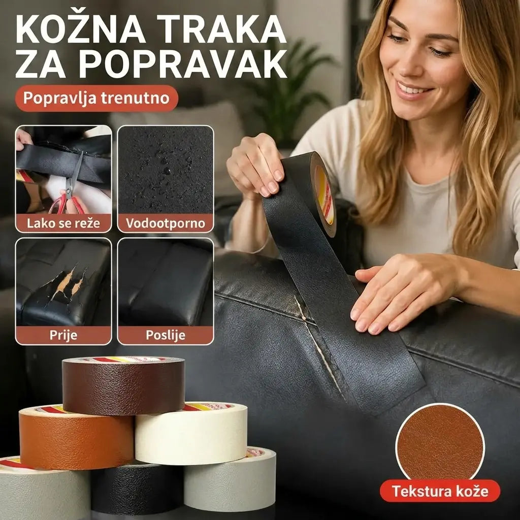 【20 cm * 3 m】Jaka samoljepljiva kožna zakrpa za sofe, noćne ormariće i autosjedalice; obnova i popravak ljušteće kože; zakrpa od imitacije kože.