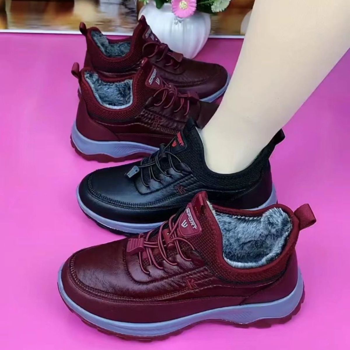 🌈【30%OFF】⛄【35-41】Noi pantofi sport de damă, cu talpă moale, confortabili, din piele naturală, de toamnă și iarnă