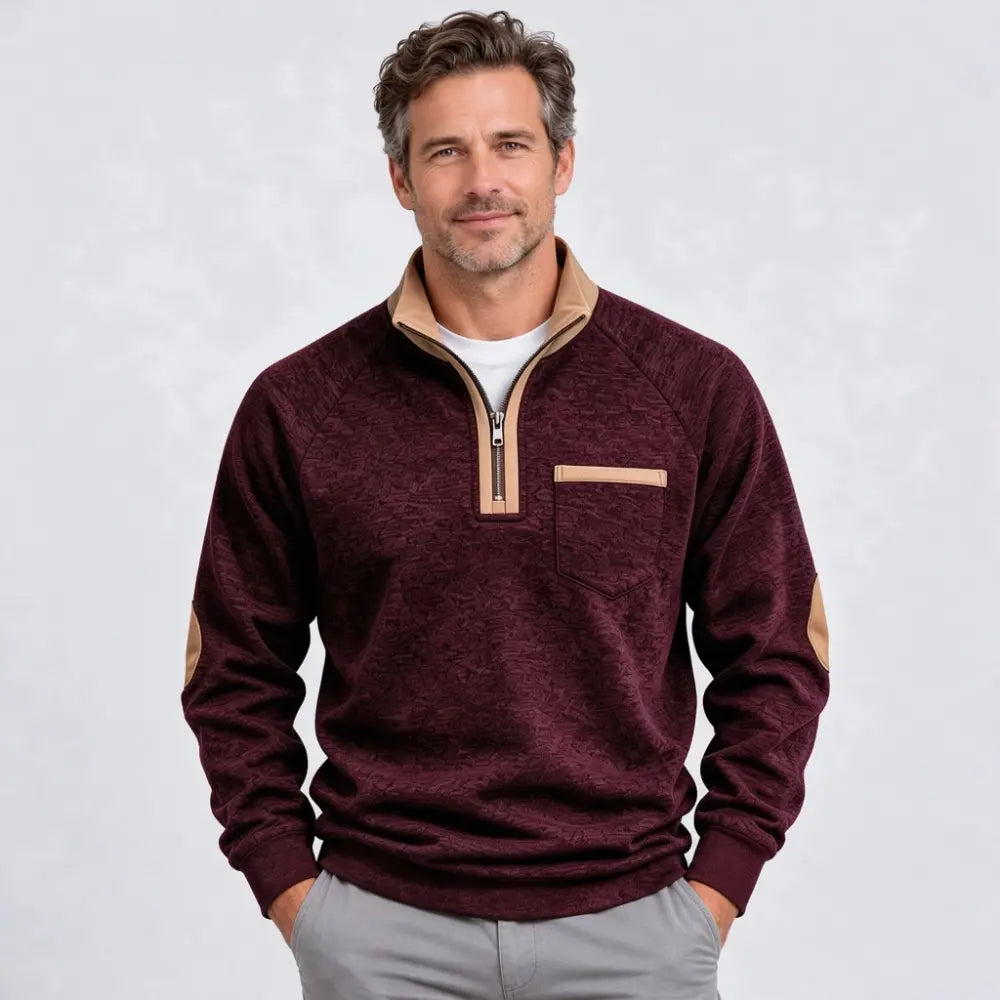 ✨🧥【1 komad, S–3XL】Muška termoizolirana majica s patentnim zatvaračem do prsa i kontrastnim detaljima; retro stil, udoban kroj i topao materijal.