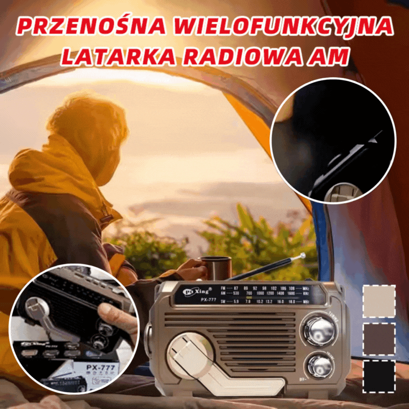 🔥50%Zniżki🔥🏕️Przenośna wielofunkcyjna latarka radiowa AM