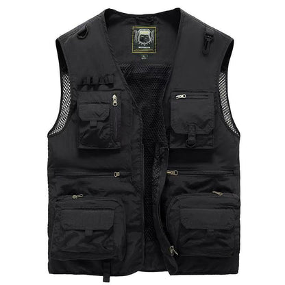 💥💥【Reducere limitată de 80%】【S-5XL】Vestă cu mai multe buzunare pentru îmbrăcăminte de lucru în aer liber de vară