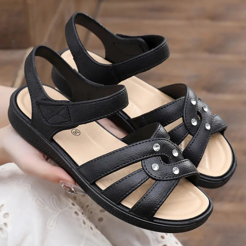 【36-40】Nuevas sandalias planas transpirables con suela blanda para mujer