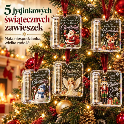 🎄 Ozdoba świąteczna na pieniądze ✨ Ozdoba na choinkę, w której można schować banknoty – kreatywny i zaskakujący prezent świąteczny.