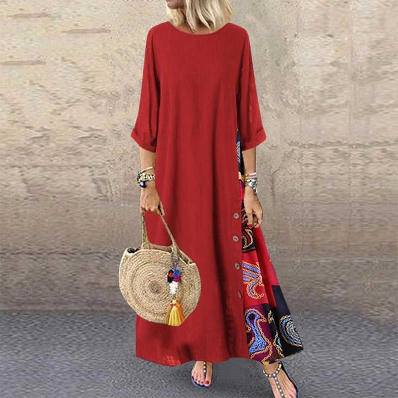 🌾【Horúci výpredaj】💕[M-5XL] Nové letné ľanové retro šaty – mäkké a príjemné na dotyk