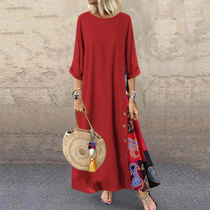 🌾【Horúci výpredaj】💕[M-5XL] Nové letné ľanové retro šaty – mäkké a príjemné na dotyk