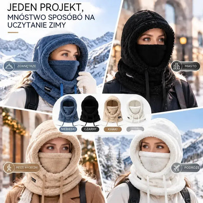 ❄️ Damski kaptur termiczny z podszewką z polaru: zimowa ochrona i ciepło!