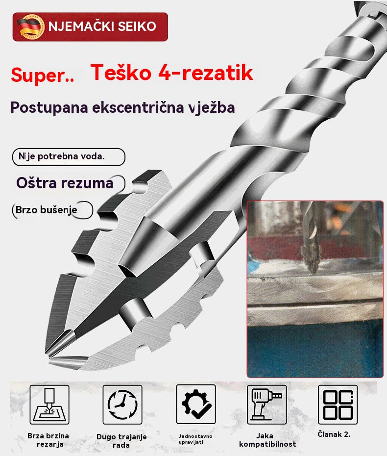 🥇【3+4+5+6+8+10+12+14+16mm】Ekscentrično svrdlo od super tvrdog volframovog čelika 7. generacije s nazubljenim rubom