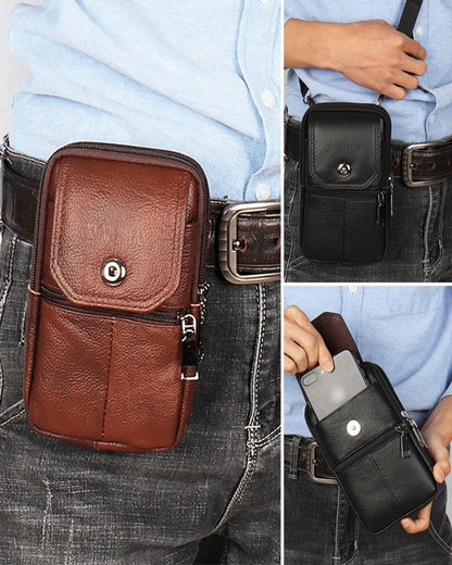 🔥Hit Sprzedaży 【Rabat 50%】✨👍Skórzana Saszetka Męska na Telefon – Praktyczna Torba Crossbody na Co Dzień | Wygoda i Styl