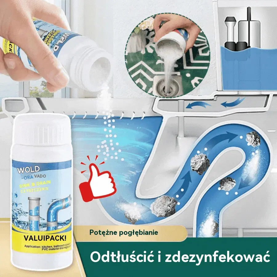 🛁💦【50%OFF】🌟Środek do czyszczenia zlewów i odpływów - Gęsta piana z ekstraktów i rozkładających się enzymów.