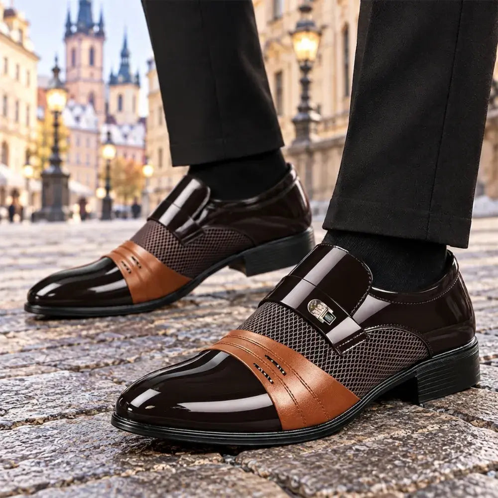 ✨🔥【38-48】2026 nowe męskie skórzane buty biznesowe ręcznie robione ze skóry
