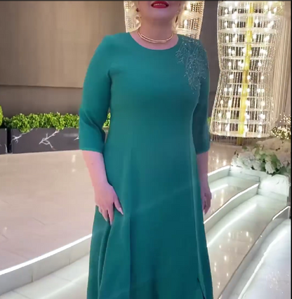 【S-5XL】❤️ 2025 rochie nouă de primăvară cu flori verzi