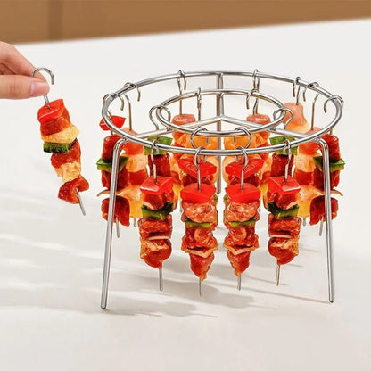 🔥【2 sztuki za 129 zł】✨Zdejmowalny grill do kebabów, okrągły wiszący grill ze stali nierdzewnej🍢