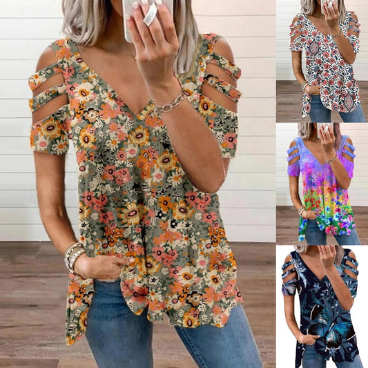 🔥🔥【Reducere】💘【S-3XL】Tricou clasic pentru femei, vara 2025, cu umăr liber
