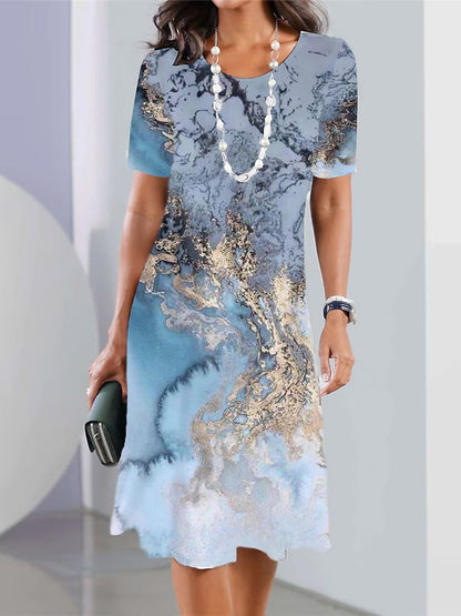 🔥👗【XS-5XL】Elegantné a intelektuálne dámske šaty s okrúhlym výstrihom