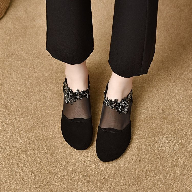 ✨【35-41】🎉📣50% zľava🏆2025 nové klinové podpätky s dutou sieťovinou s mäkkým spodkom pre ženy