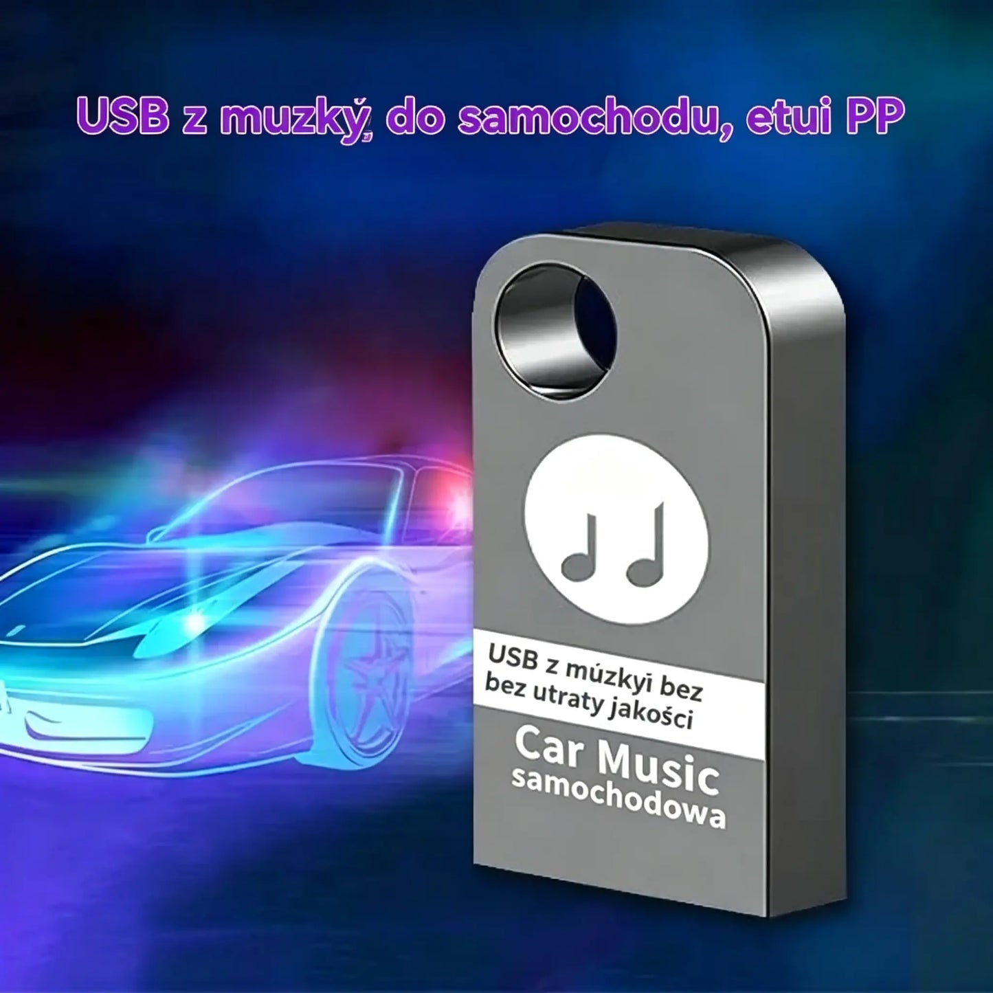 【Music U Disk】 Zawiera 8000 utworów, 600 MV, efekty dźwiękowe 6D