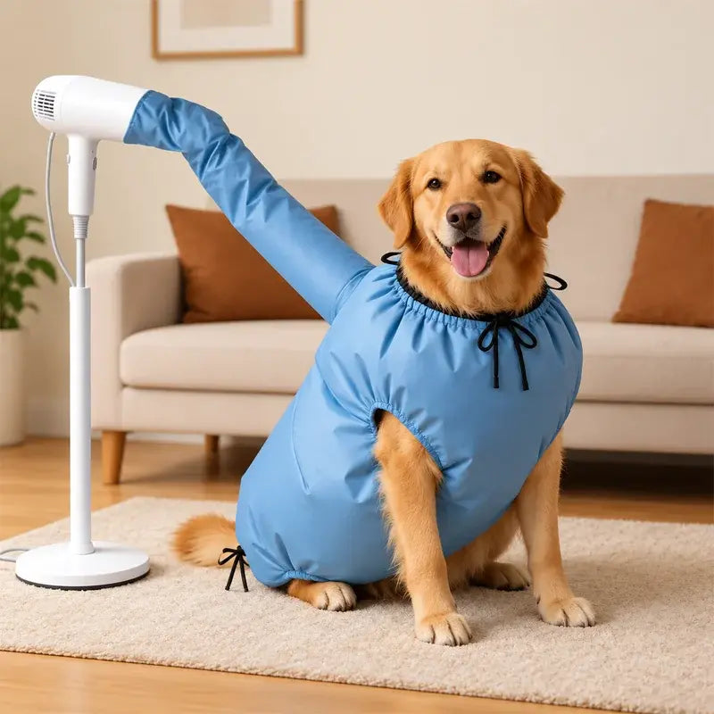 🐕 Bolsa portátil de secado rápido para perros y gatos ⚡ · Circulación de aire caliente a 360° · Sin pelos sueltos · Tallas S–XL 🌟!