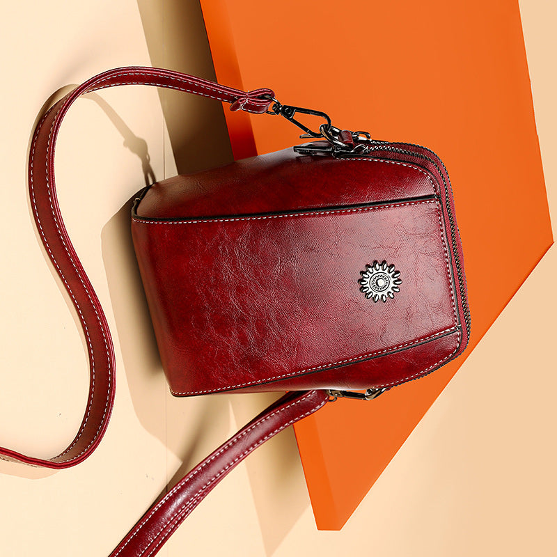 🔥👜[Vremenski ograničena promocija] 💖2026 nova mini multifunkcionalna moderna torba za rame od prave kože, mala i izvrsna