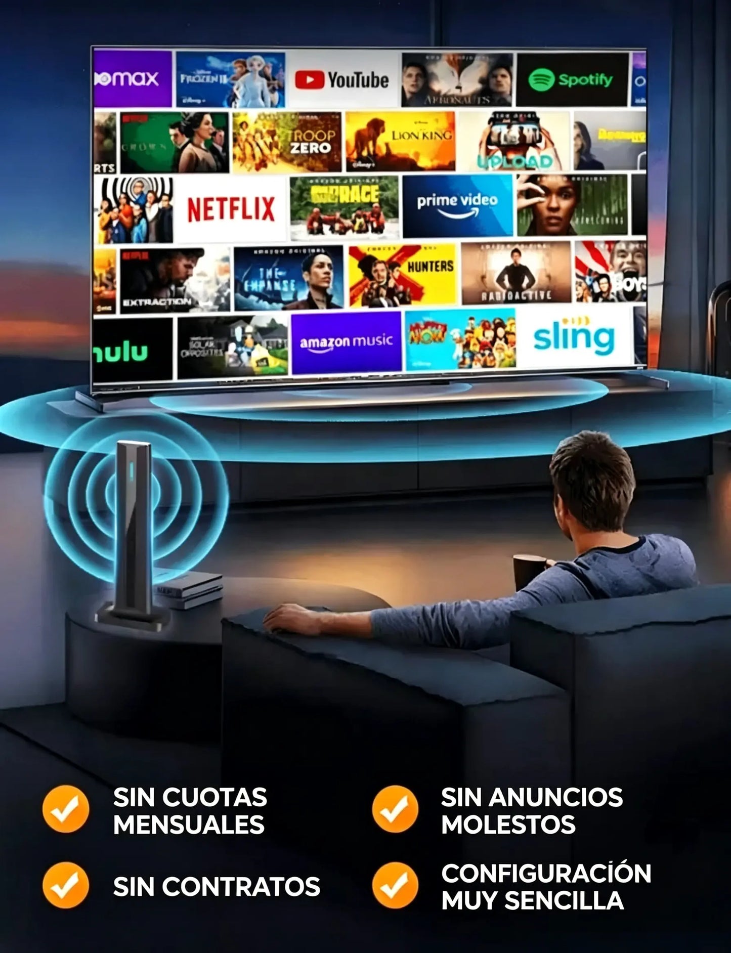 🔥Receptor de televisión digital HD interno🌐
