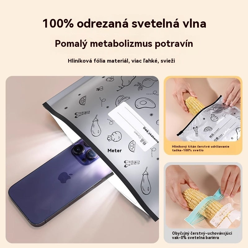 🔥Top hit 🥩【30】Vrecko z hliníkovej fólie potravinárskej kvality so zipsom na zachovanie čerstvosti, vhodné do domácej chladničky