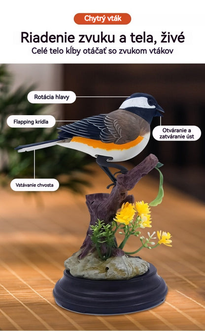 🦜🐦🐦【Kúp 1 a získaj 1 zadarmo】Kreatívne, roztomilé vtáčie ozdoby ovládané hlasom na dekoráciu stola v izbe.