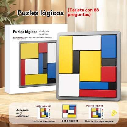2 conjuntos por 27 euros🧠🧩 Juego de rompecabezas creativo con bloques geométricos: 88 desafíos intelectuales