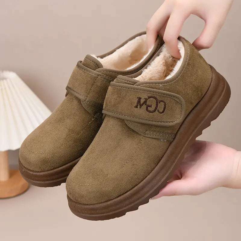 【36-41】Modne, zimowe, krótkie buty w nowym stylu dla kobiet z pluszowymi śniegowcami