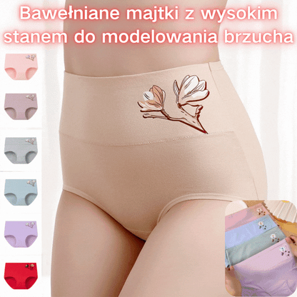 💖Ostatni dzień 50% zniżki – 【Kup 7, otrzymaj 7 gratis】Bawełniane majtki z wysokim stanem modelujące brzuch