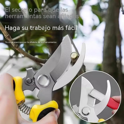 【2 pieza】Afilador de cuchillos portátil y rápido para tijeras de jardín, cuchillos de cocina y raspadores.