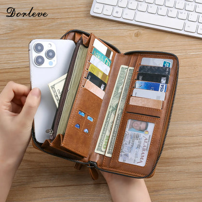 ✨ 50% taniej dzisiaj! 💳 Męski portfel na rękę z zamkiem, pojemny, wielofunkcyjny, z kieszeniami na karty