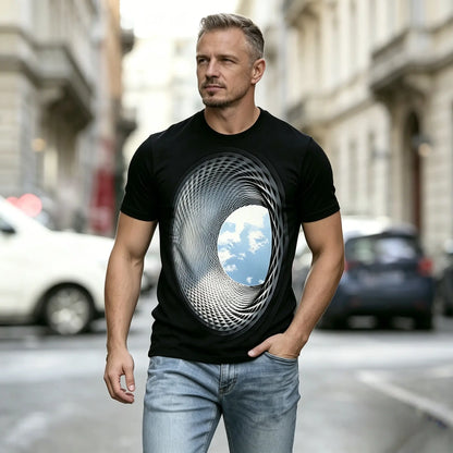 【S-5XL】Męska koszulka z cyfrowym nadrukiem 3D