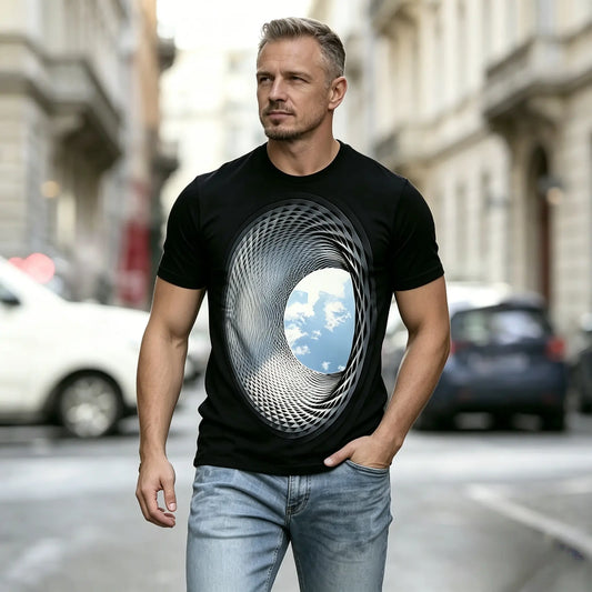 【S-5XL】Męska koszulka z cyfrowym nadrukiem 3D