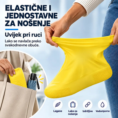 【2 para za 21 €】Spriječi da ti se tenisice smoče! Izdržljive vodootporne navlake za obuću: neklizajuće i sklopive – savršene za nošenje u torbi 🌧️