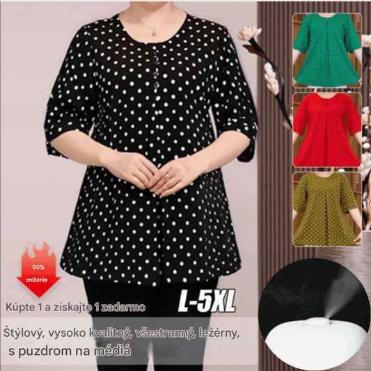 ✨【Najpredávanejšie】💞【L-5XL】Nová jesenná košeľa s bodkovanou potlačou 2026